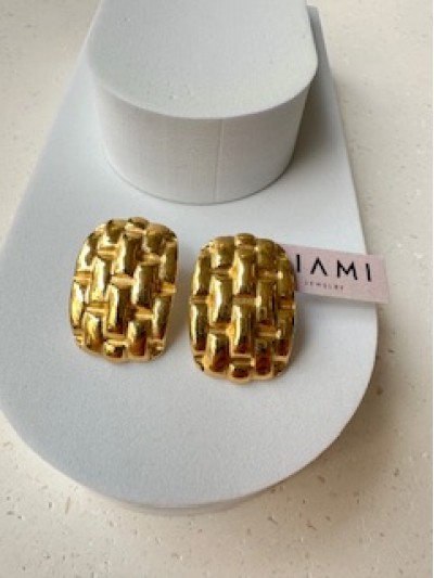 Ατσάλινα σκουλαρίκια με πλέξη Ατσάλινα σκουλαρίκια με πλέξη