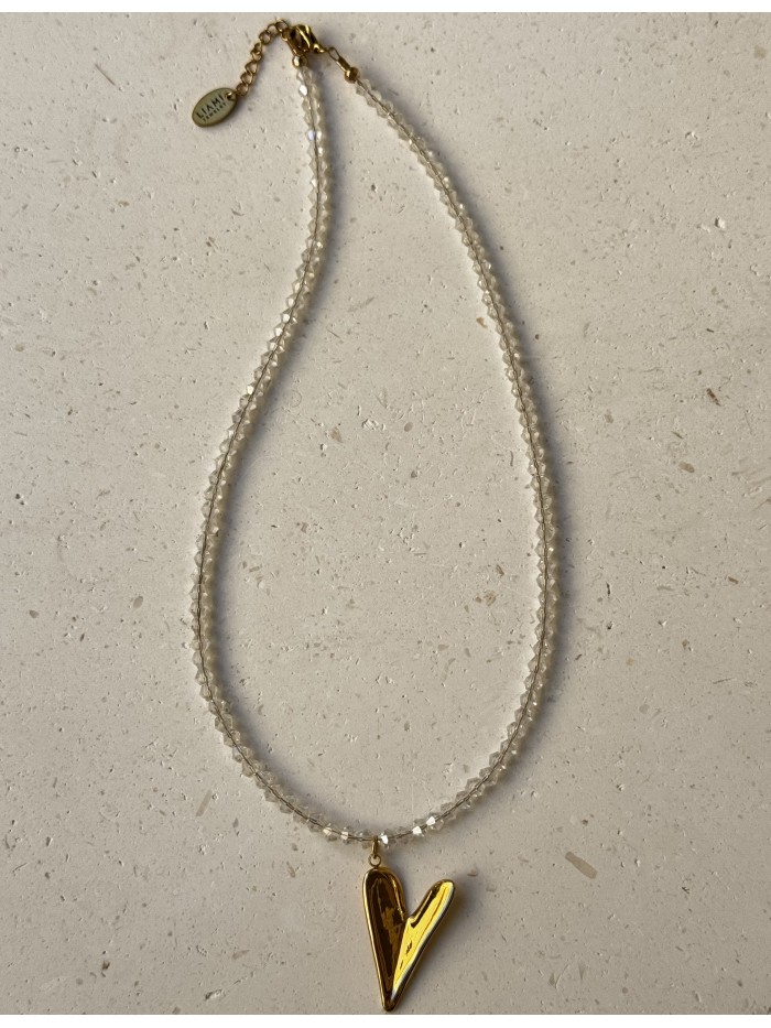 Ατσάλινο κολιέ με καρδιά Ατσάλινο κολιέ με καρδιά