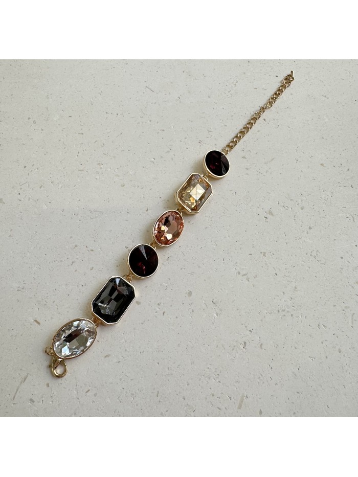 Ατσάλινο βραχιόλι με πέτρες