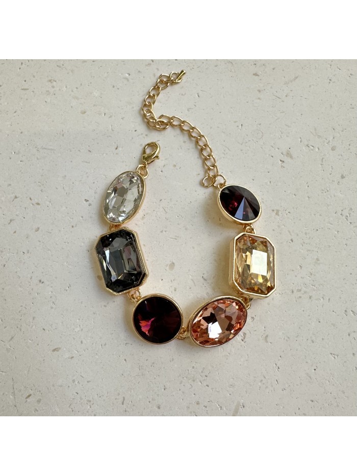 Ατσάλινο βραχιόλι με πέτρες