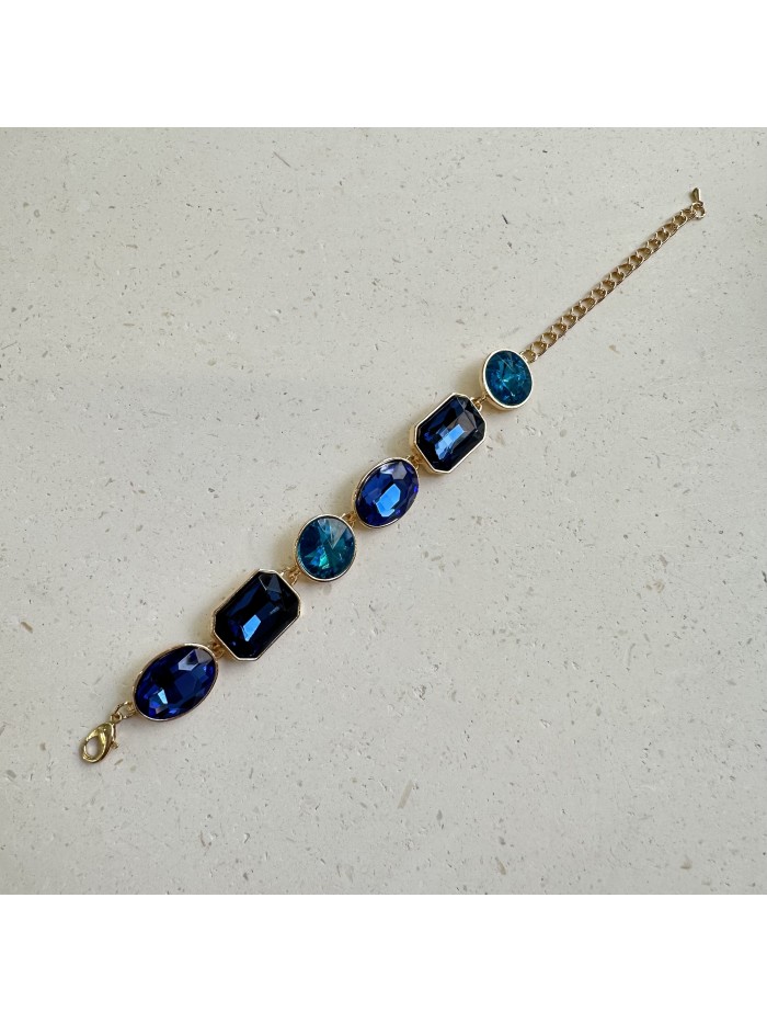 Ατσάλινο βραχιόλι με πέτρες