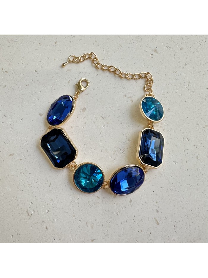 Ατσάλινο βραχιόλι με πέτρες