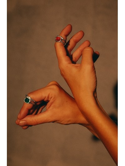 NA113 DOUBLE SQUARE STONE RING NA113 DOUBLE SQUARE STONE RING