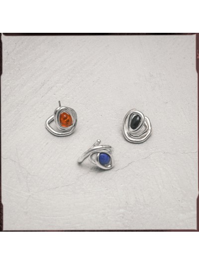 NA177 COIL GEM EARRINGS NA177 COIL GEM EARRINGS